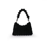 Quilted Shoulder Bag Soft Plush Underarm Handbag