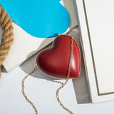 Red Heart Shaped Purse Ladies Evening Clutches for Wedding Party