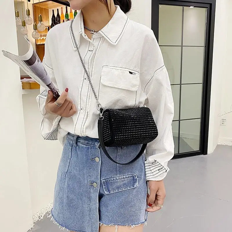 Rhinestone Shoulder Bag Crossbody Women's Handbag Party Purse