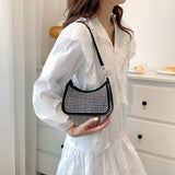 Rhinestone Shoulder Underarm Bag Casual Small Shoulder Shopping Bags