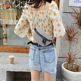 Women Rhinestone Waist Bag Fanny Chest Pack Bling Chain Crossbody Pouch