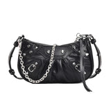 Women Rivet Crossbody Bag Chain Shoulder Messenger Bag