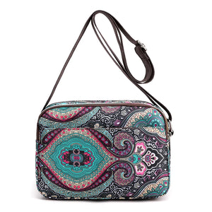 Rural Pastoral Style Flower Small Handbags Girls Casual Crossbody Shoulder Bag