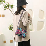 Rural Pastoral Style Flower Small Handbags Girls Casual Crossbody Shoulder Bag