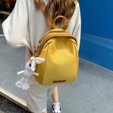 Women'S Backpack Solid Oxford Small Backpacks Student Schoolbag