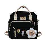Women School Contrast Patchwork Large Capacity Girl Multifunctional Backpack