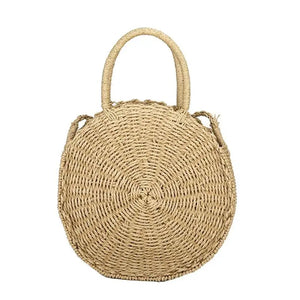 Rattan Beach Cross Body Bag Women Envelope Shoulder Shell Bag