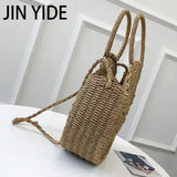 Rattan Beach Cross Body Bag Women Envelope Shoulder Shell Bag