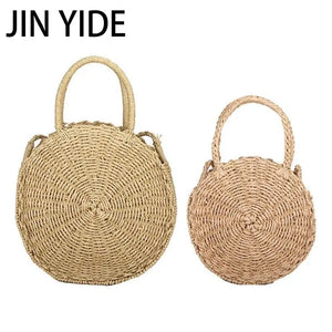 Rattan Beach Cross Body Bag Women Envelope Shoulder Shell Bag