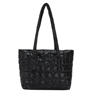 Solid Cotton Padded Shoulder Bags for Women