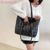 Women Cotton Padded Shoulder Bag Large Capacity Totes Bags