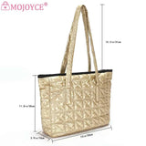 Women Cotton Padded Shoulder Bag Large Capacity Totes Bags