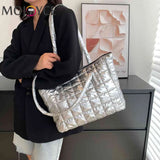 Large Capacity Cotton Padded Shopping Tote Bag for Women