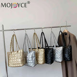 Large Capacity Cotton Padded Shopping Tote Bag for Women