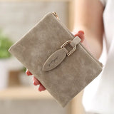 Vintage PU Leather Lady Clutch Wallet Matte Women Wallet Female Purse