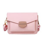 Braided Shoulder Strap Crossbody Bag PU Leather Small Square Bag