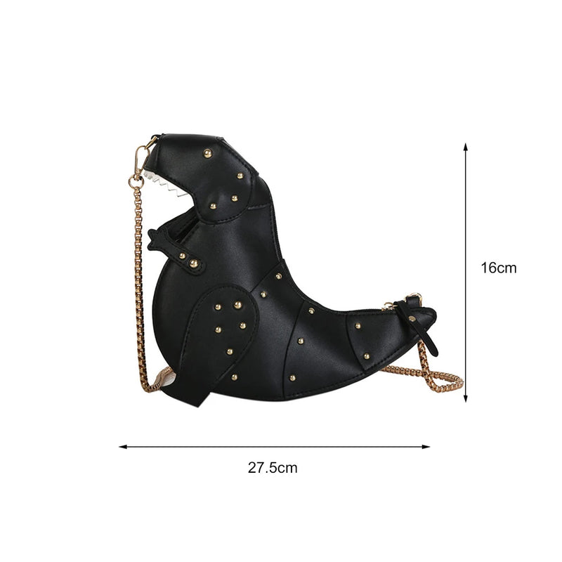 Cartoon Dinosaur Shoulder Bag Vintage Ladies Messenger Mini Purse Handbag