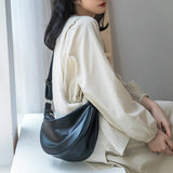 Women Shoulder Bag Dumpling Crossbody Bags PU Leather Handbag