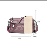 Women Shoulder Bag Double Layer Crossbody Bag Multifunction Big Capacity
