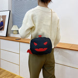 Funny Pumpkin Shape Shoulder Bag Chain Purse Glitter Crossbody Bag