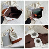 Vintage Pu Leather Women Shoulder Bag Large Capacity Tote