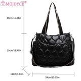 Women Shoulder Bag Large Capacity Tote Messenger Bag Padded Cotton