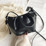 New Women Shoulder Bag Solid Crossbody Mini Zipper Cloud Bag