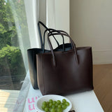 Women Shoulder Bag PU Leather Tote Handbags - High Capacity Shopping Totes