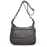 Women Shoulder Bag Pu Leather Crossbody Bag High Messenger Bag Grey