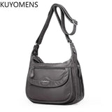 Women Shoulder Bag Pu Leather Crossbody Bag High Messenger Bag Grey