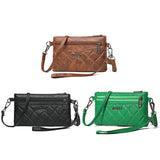 Soft Leather Shoulder Bag Solid Crossbody Satchel Flap Travel Business Bag