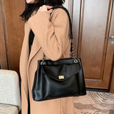 Women Shoulder Bag PU Leather Tote Handbag Large Capacity