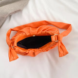 Women Shoulder Bag Solid Hobos Shopping Bag PU Leather Cloud Pleated