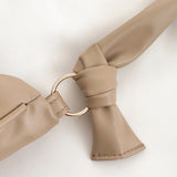 Women Shoulder Bag Solid Hobos Shopping Bag PU Leather Cloud Pleated