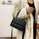 Small Plaid Crossbody Messenger Bag for Shopping