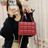 Small Plaid Crossbody Messenger Bag for Shopping