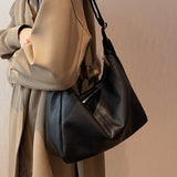 Women Shoulder Bag Solid PU Leather Crossbody Handbags High Capacity