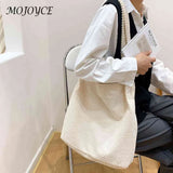 Winter Crochet Shoulder Bag for Women, Casual Solid Handbag