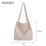 Winter Crochet Shoulder Bag for Women, Casual Solid Handbag