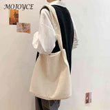 Winter Crochet Shoulder Bag for Women, Casual Solid Handbag