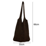 Woven Knitted Shoulder Bag Large Tote Travel Beach Shopping Bag P