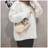 Winter Plush Lamb Shoulder Bag Alpaca Shape Handbag