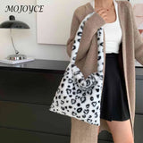 Winter Animal Pattern Plush Shoulder Bag
