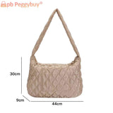 Cotton-padded Shoulder Bag Large Capacity Crossbody