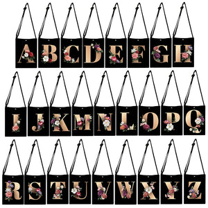 Alphabet Flowers Shoulder Bag for Women