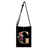 Alphabet Flowers Shoulder Bag for Women