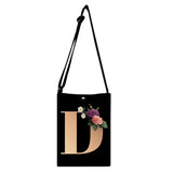 Alphabet Flowers Shoulder Bag for Women