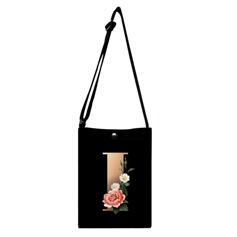 Alphabet Flowers Shoulder Bag for Women