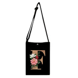 Alphabet Flowers Shoulder Bag for Women