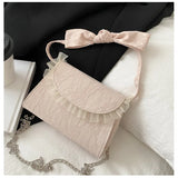 Women's Lace Bow Fresh Handbag Crossbody Bag Clutch